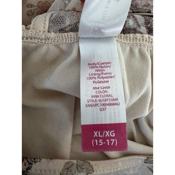 Womens Coquette XL Light Pink Mesh Top Floral Fairycore Blouse Boho Cottagecore - Picture 6 of 8